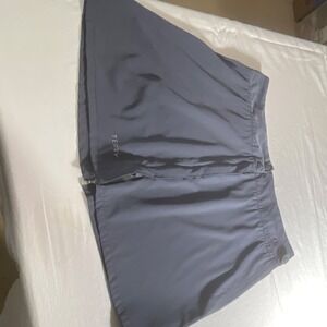 Terry Women's Cycling Shorts Breathable Lightweight Gray Solid Logo Size M